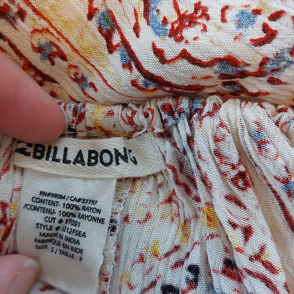 Sea Bound Floral Halter Beach Romper Billabong Juniors S Small Shirt Shorts - Picture 3 of 8